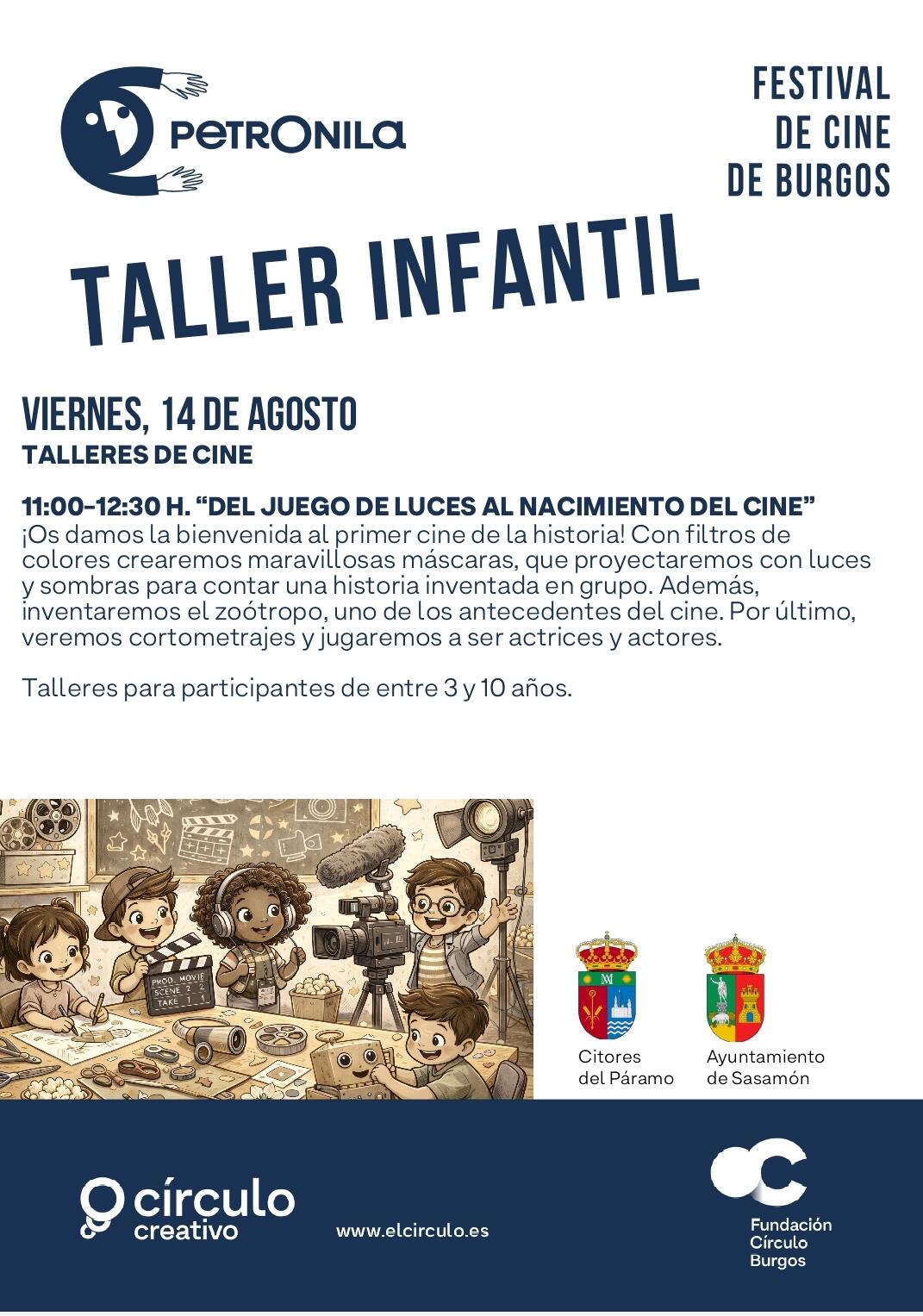 Taller infantil "Del juego de luces al nacimiento del cine" en Citores del Páramo